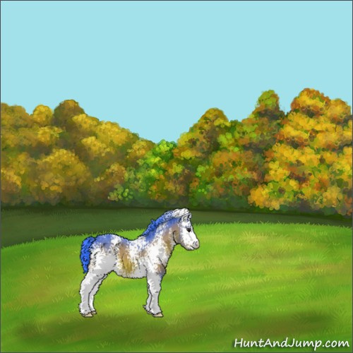 Horse Color:Watercolor White Spotted Brown 