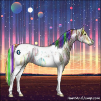 Horse Color:Gray Painted Silver Brown Ice Tobiano 