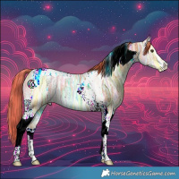 Horse Color:Watercolor Chestnut Ice Tobiano