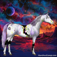 Horse Color:Watercolor White Spotted Chocolate Palomino Ice Tobiano 