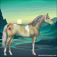 Horse Color:Nacre Watercolor Silver Bay Splash Tobiano