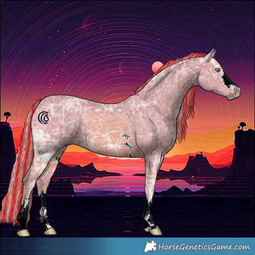 Horse Color:Painted Watercolor Chestnut Ice