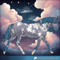 Horse Color:Watercolor White Spotted Liver Red Dun 