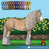 Horse Color:Chocolate Palomino Sabino and Chocolate Palomino Dun Sabino