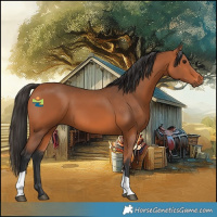 Horse Color:Bay Tobiano 