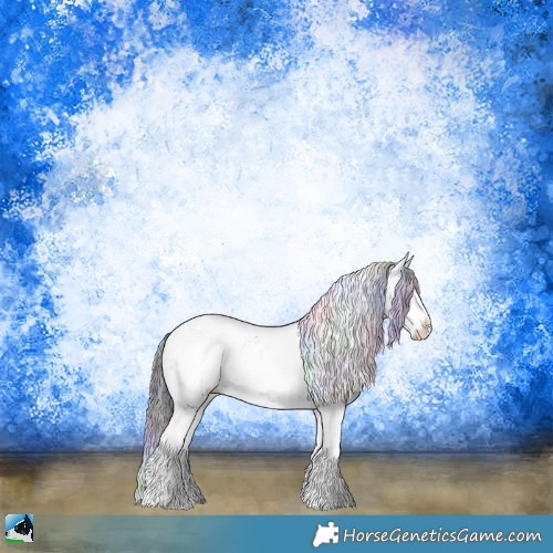 Horse Color:Nacre Black Sabino Rabicano