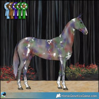 Horse Color:Nacre White Spotted Brown Sabino Rabicano
