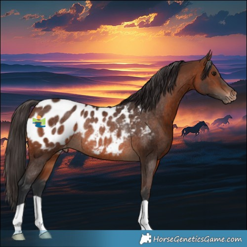 Horse Color:Brown Appaloosa Rabicano 