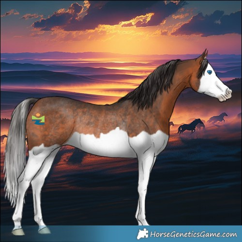 Horse Color:Bay Splash Rabicano 
