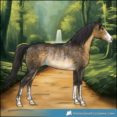 Horse Color:Buckskin Rabicano