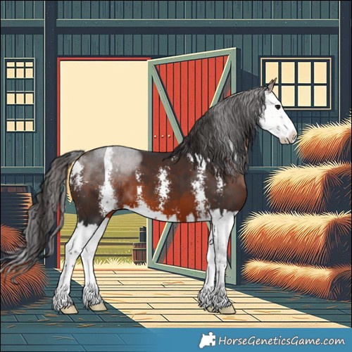 Horse Color:Bay Sabino Splash 