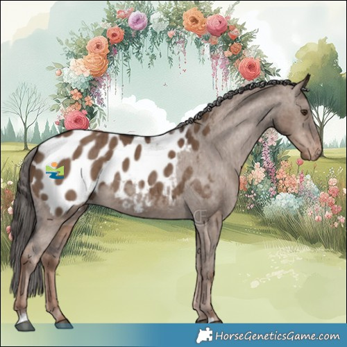 Horse Color:Liver Red Dun Appaloosa Brindle 