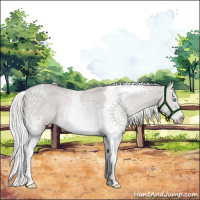 Horse Color:Platinum White Spotted Cremello Splash Tobiano 