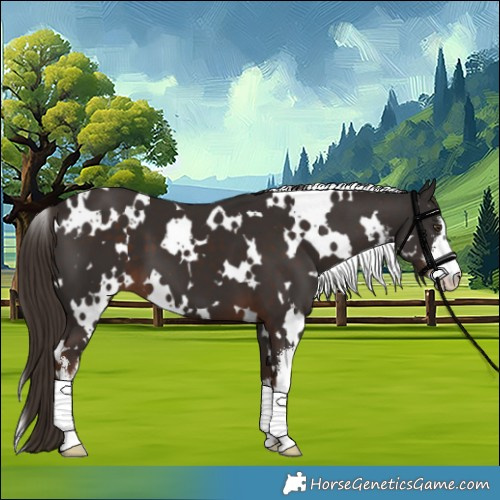 Horse Color:White Spotted Liver Chestnut