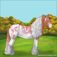 Horse Color:Watercolor White Spotted Liver Red Onyx Tobiano Blanket 