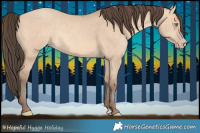 Horse Color:Amber Champagne Dun Rabicano