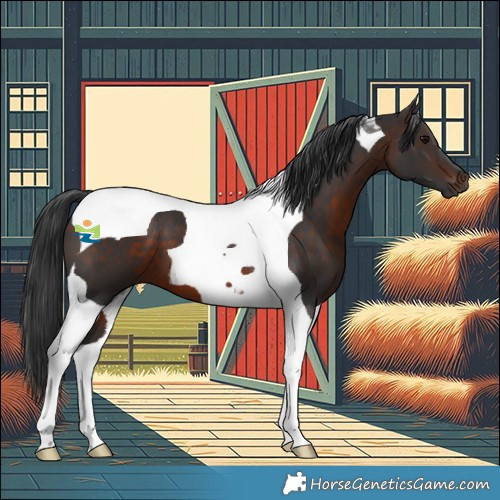 Horse Color:Brown Tobiano 
