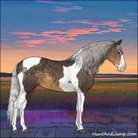 Horse Color:Silver Smoky Black Splash Tobiano