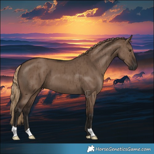 Horse Color:Liver Red Dun Brindle 