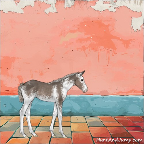 Horse Color:White Spotted Silver Black Rabicano 