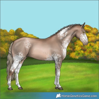 Horse Color:White Spotted Liver Chestnut Pearl Mushroom 