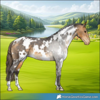 Horse Color:White Spotted Buckskin Varnish 