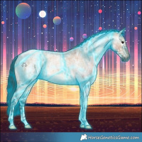 Horse Color:Gray Thunderstruck Bay Ice Roan Dun Tobiano 