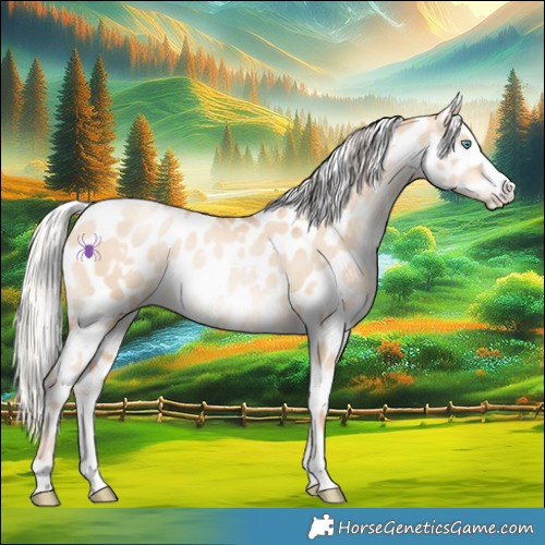 Horse Color:White Spotted Silver Sable Champagne Pearl Dun Sabino Appaloosa 
