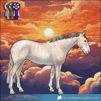 Horse Color:Sable Champagne Pearl Splash Tobiano Rabicano  and White Spotted Sable Champagne Pearl Dun Tobiano Frame Rabicano 