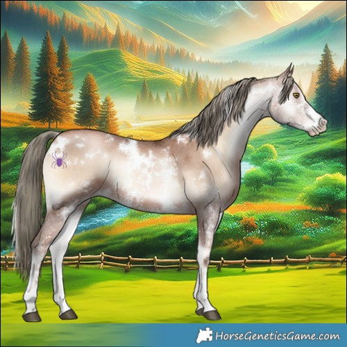 Horse Color:White Spotted Liver Red Onyx Pearl Mushroom Sabino 