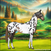 Horse Color:Gray Liver Chestnut Tobiano Near Leopard 