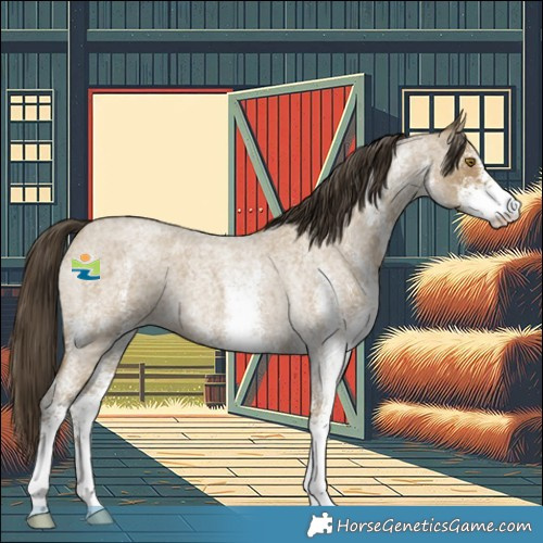Horse Color:White Spotted Classic Cream Champagne Roan 