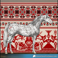 Horse Color:Silver Black Tobiano Snowflake Varnish 