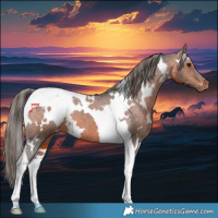 Horse Color:White Spotted Brown Tobiano Varnish 