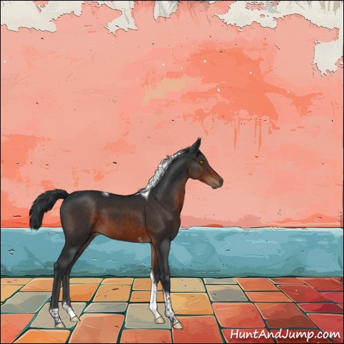 Horse Color:Brown Tobiano 