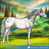 Horse Color:Nacre Watercolor White Spotted Brown Onyx 