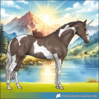 Horse Color:Silver Black Tobiano Rabicano 