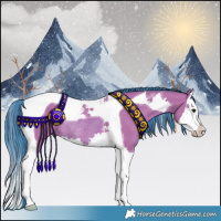 Horse Color:Watercolor Bay Splash Tobiano Rabicano