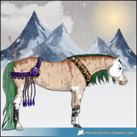 Horse Color:Painted Bay Dun Splash Brindle