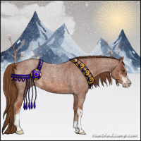 Horse Color:Red Roan Sabino 