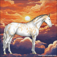 Horse Color:White Spotted Gold Cream Champagne Splash Frame Appaloosa 