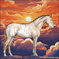 Horse Color:White Spotted Gold Champagne Dun Frame Appaloosa Rabicano 