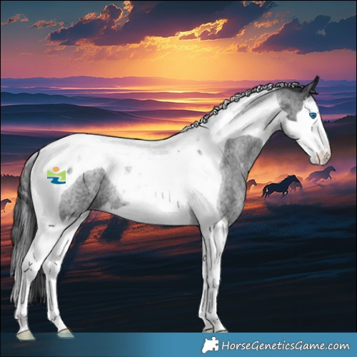 Horse Color:Blue Roan Splash Tobiano Rabicano 