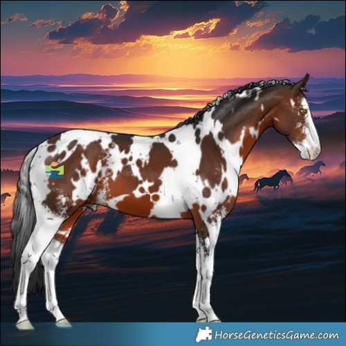 Horse Color:White Spotted Bay Sabino 