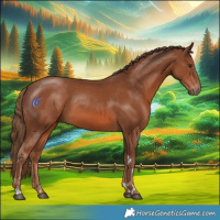 Horse Color:Chestnut Tobiano Rabicano