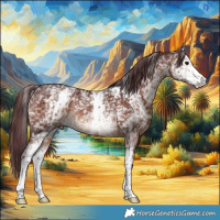 Horse Color:White Spotted Chocolate Brown Rabicano 