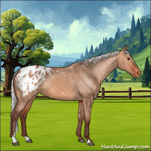 Horse Color:Silver Bay Dun Appaloosa