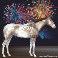 Horse Color:Red Onyx Ice Tobiano