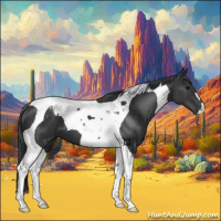 Horse Color:Black Tobiano 