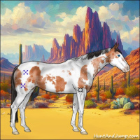 Horse Color:Bay Splash Tobiano